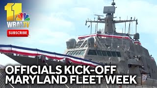 Officials hold ceremony to kick-off Maryland Fleet Week and Flyover Baltimore