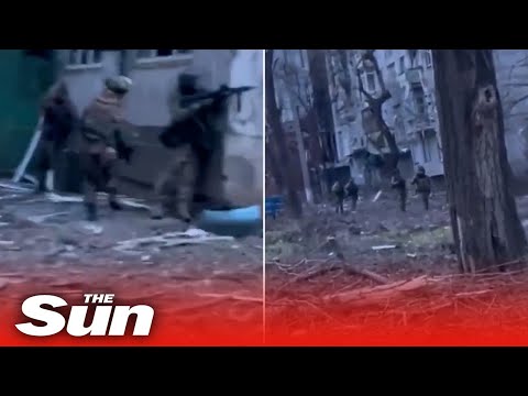 POV footage shows pro-Ukrainain volunteers fighting in Bakhmut