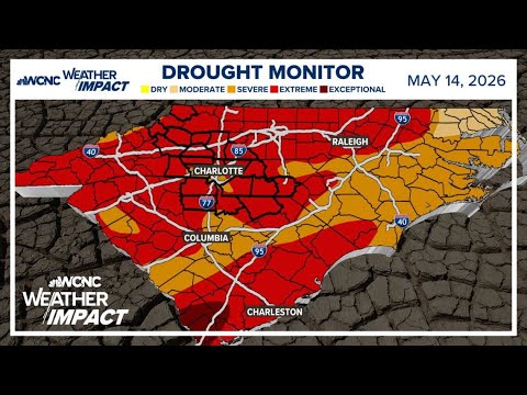 Drought conditions improve slightly across the Carolinas - YouTube