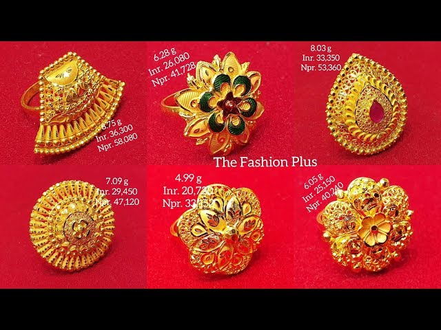 Latest Gold BRIDAL #RING Designs with Weight and Price - YouTube