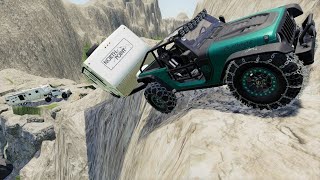 Camper falls off dangerous mountain driving jeep | Farming Simulator 19 screenshot 5