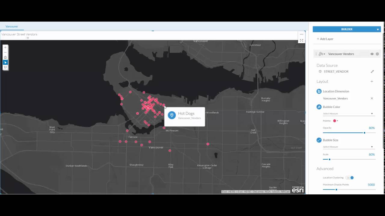 Create a Bubble Layer: SAP BusinessObjects Cloud Location Analytics