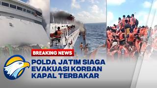 BREAKING NEWS - Evakuasi Kapal Terbakar di Sumenep Terkendala Gelombang Tinggi