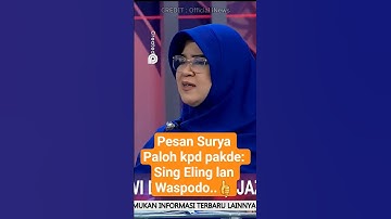 Surya Paloh mengatakan: Eling lan Waspodo, karena jabatan itu tidak selamanya #shorts #ijazahjokowi