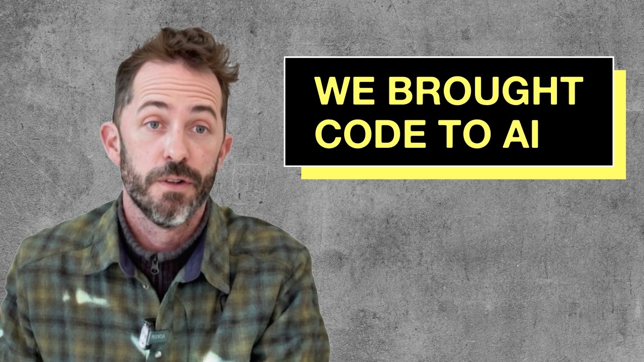 We Didn't Bring AI to Code, We Brought Code to AI - YouTube