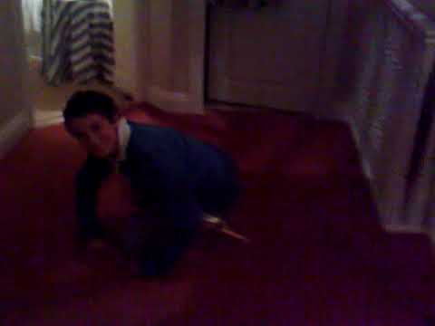Kid falls through ceiling