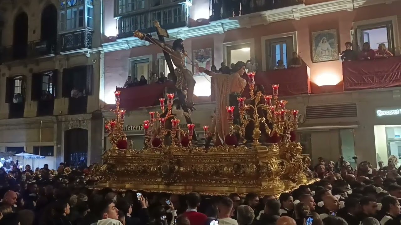 Cristo de la exaltacion en la tribuna de los pobres| Semana santa Malaga 2025