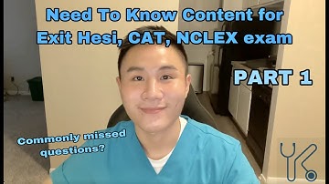 Exit Hesi, CAT & NCLEX Need To Know Content Review Session - PART 1 - TAMUCC Tutor - Nurse Khoa