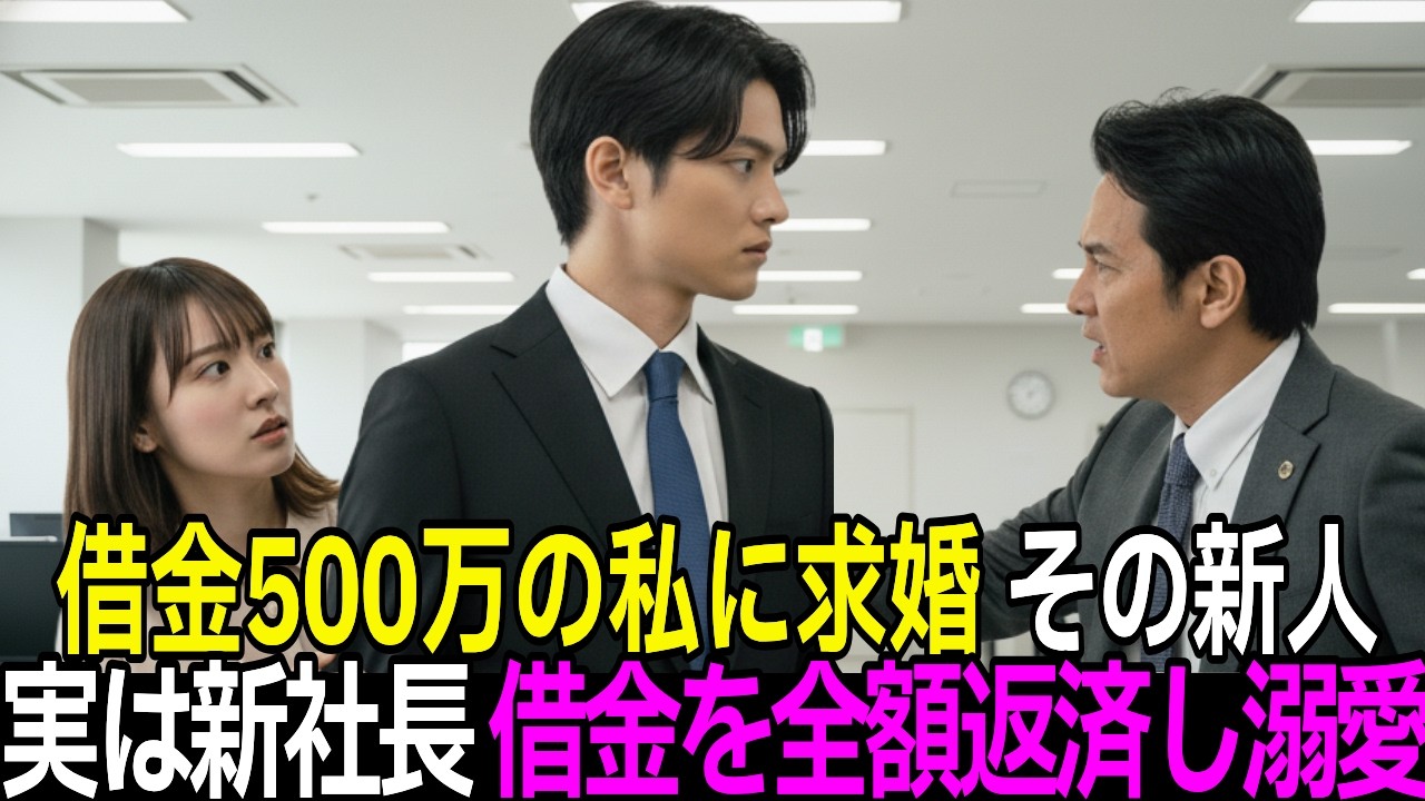 私の人生、500万円の借金で崩れそうになったが、優しかった新入インターンが新任社長だとプロポーズしてくる··· 【感動する話】【朗読】