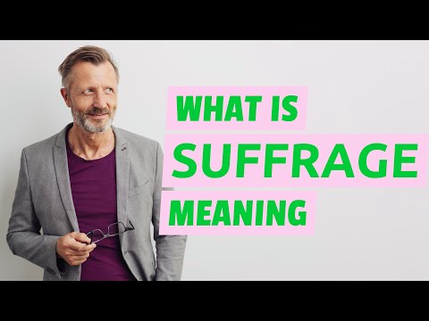 Suffrage | Meaning of suffrage