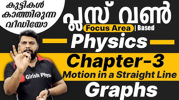 Plus One | Physics Focus Area | Chapter 3 | Motion in a Straight Line | Graphs