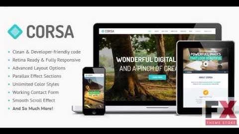 Preview Corsa - Retina Responsive OnePage HTML Template