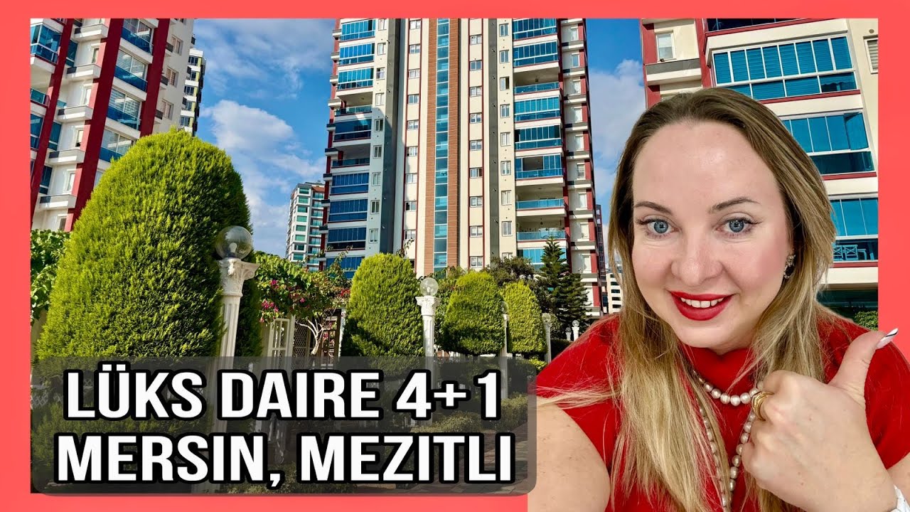 Oturma izni ve Türk vatandaşlığına uygun 4+1 daire. Mersin Mezitli'de lüks daire.