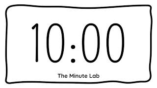 10 Minute Simple Timer ⏱️ Minimalist Black &amp; White (Silent)