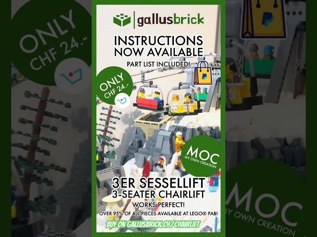 Chairlift Instructions available! gallusbrick.ch/chairlift #lego #stgallen #chairlift