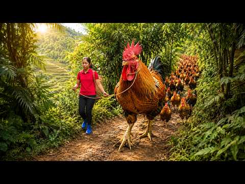 Harvesting 1000 + Kg Giant Wild Hens On The Mountain To Sell At Market | Tieu Ca Free Bushcraft
