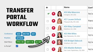 Transfer Portal Workflow for Lacrosse