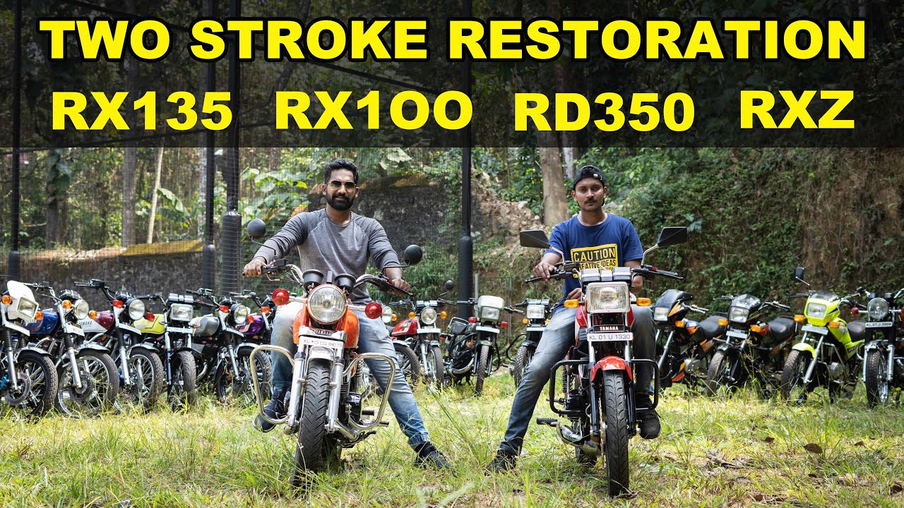 TWO STROKE വണ്ടികളുടെ നല്ല കിടിലൻ വർക്ഷോപ്! Restoration of RD350, RXZ, RX-King & RX100!!
