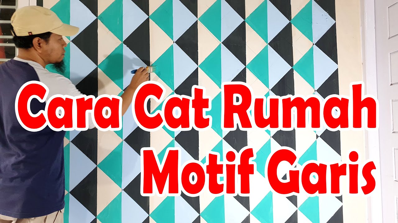 Cara Cat  Dinding  Motif  Garis  Untuk Rumah Minimalis YouTube