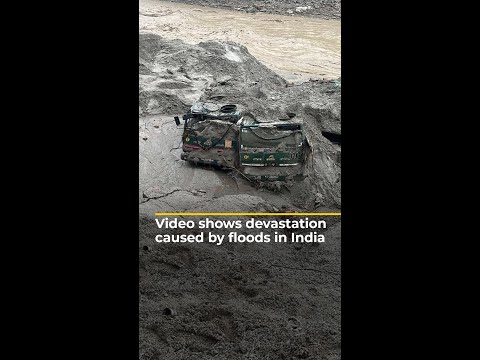 Video shows devastation caused by floods in india | aj #shorts