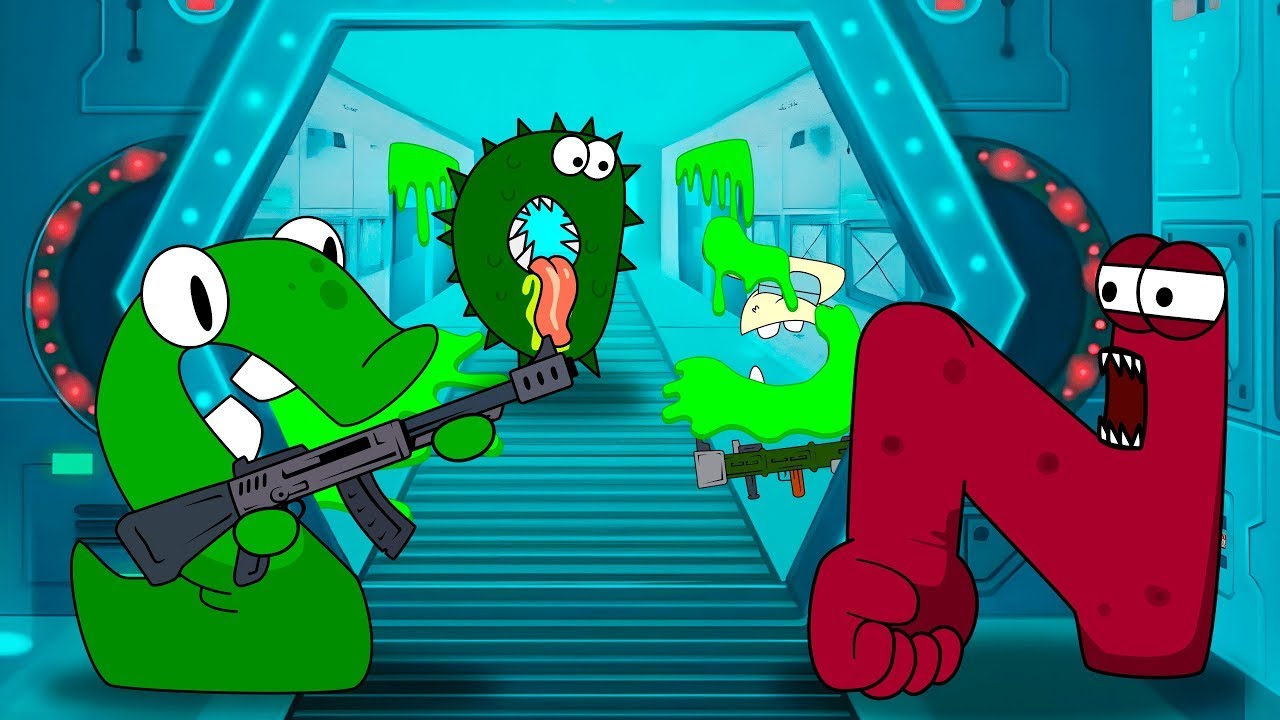 Number Lore vs Alphabet Lore ZOMBIE - Space Battle Part 4