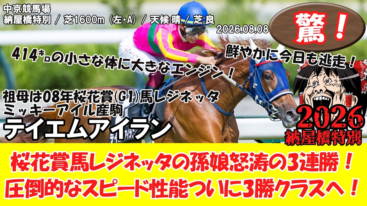 競馬】 驚き！桜花賞馬レジネッタの孫娘怒涛の3連勝！圧倒的なスピード