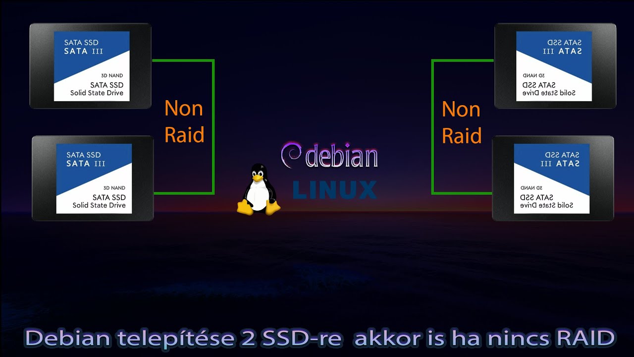 Debian telepítése 2 SSD-re RAID nélkül még is egyesített mérettel - ÍGY ...
