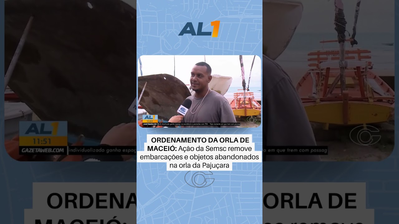 Ação da Semsc remove embarcações e objetos abandonados na orla da Pajuçara