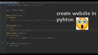 Flask tutorial 1#- how to create a website in python using flask
