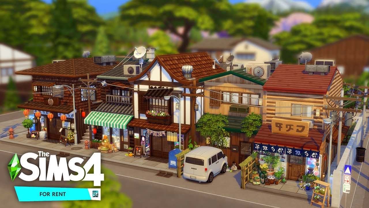 I built a Japanese Street in The Sims 4 - YouTube