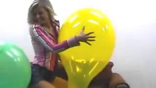 looner girl playing with balloons 105