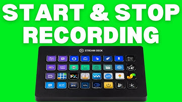 How to start and stop reacordings in obs stuido with streamdeck