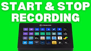 How to start and stop reacordings in obs stuido with streamdeck
