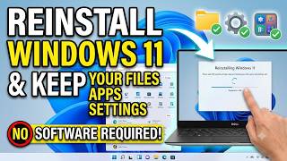 ✅ Reinstall Windows and Keep Your Files Apps and Settings - No Software Required ✅ screenshot 2