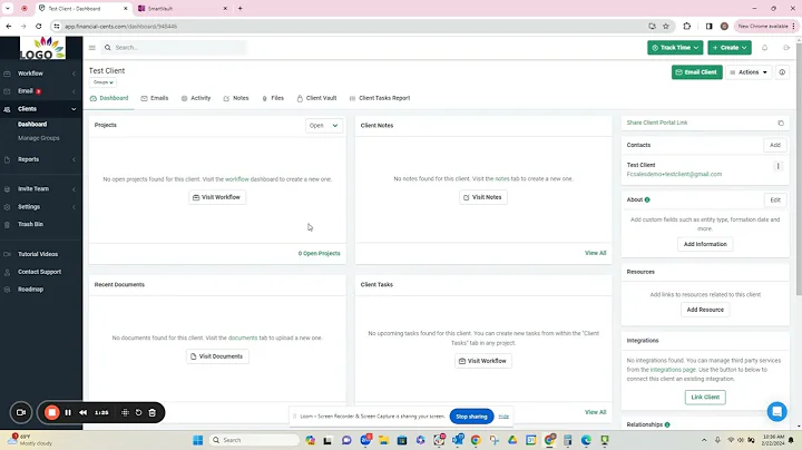 Automatically create clients in SmartVault when a client is created in Financial Cents