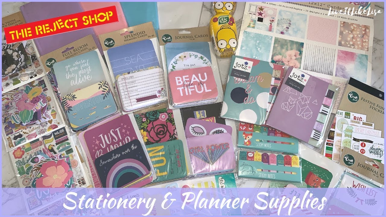 HAUL The Reject Shop Stationery & Planner Supplies YouTube