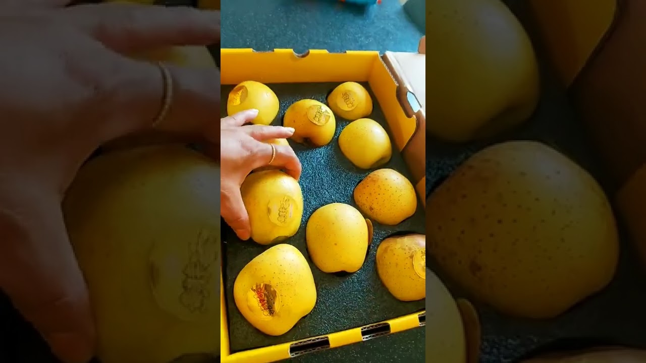 UNBOXING GOLDEN APPLES.  #shorts #viral #satisfying #fruit