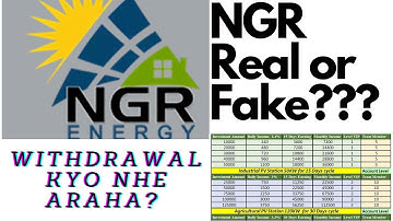 NGR Energy Investment Real or Fake?? Online Earning App in Pakistan 2022. Withdrawal kyo nhe horaha?