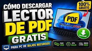 Cómo DESCARGAR LECTOR de PDF GRATIS y muy liviano para PC DE BAJOS RECURSOS 💻 2026