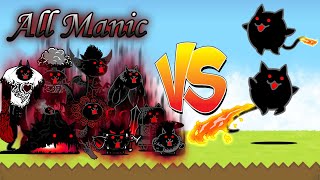The Battle Cats - All Black Manic VS Black True Superfeline!