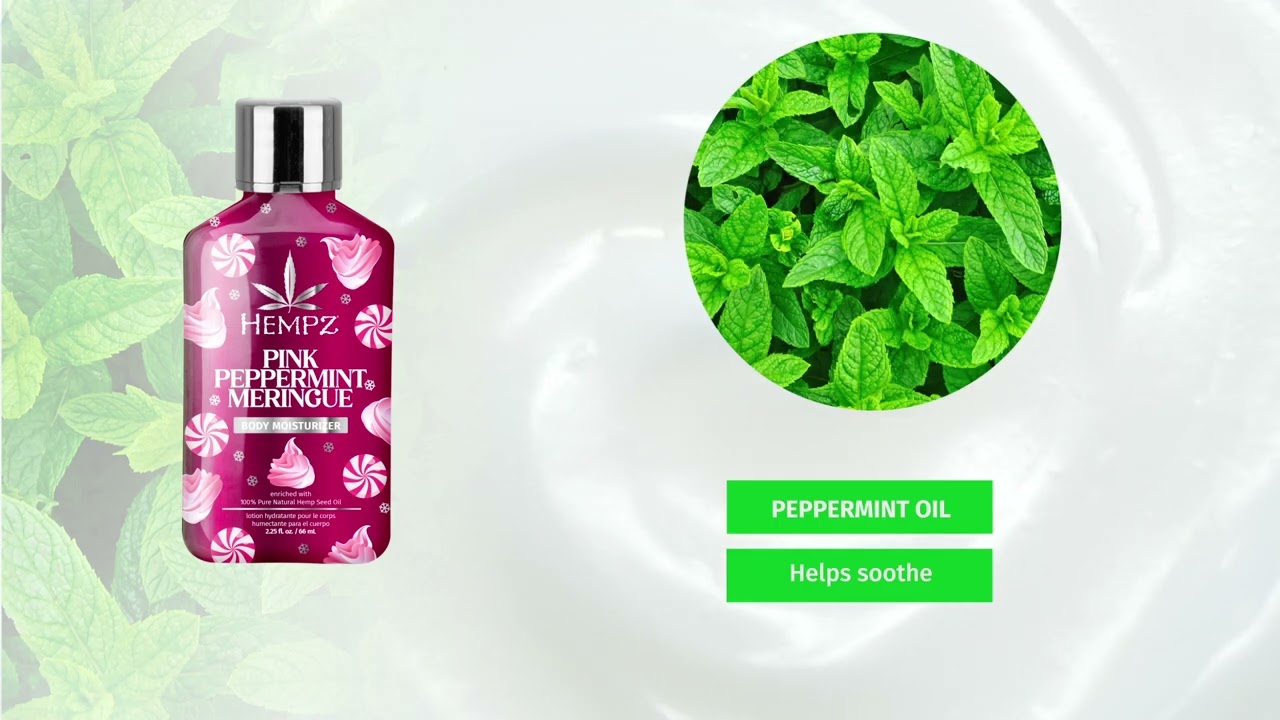 Hempz Pink Peppermint Meringue Body Moisturizing Lotion for Dry Skin