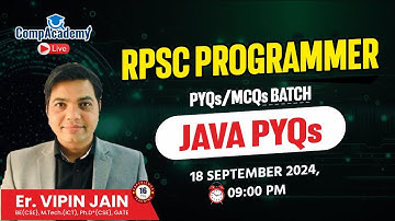 JAVA PYQs | RPSC Programmer MCQ BATCH | RPSC Programmer Classes | Test Series | COMPACADEMY