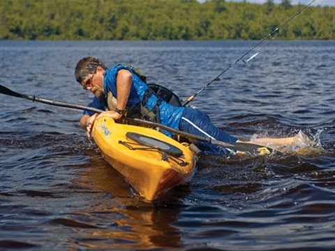 re-entering a sit-on-top kayak - youtube