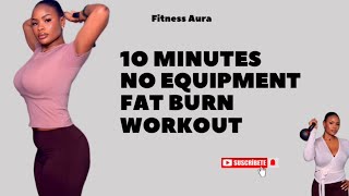 10 MIN WALKING CARDIO WORKOUT | Intense Full Body Fat Burn at Home ~Fitnessaura