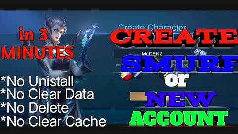 How to CREATE "NEW/SMURF" ACCOUNT in MOBILE LEGENDS in 3minutes