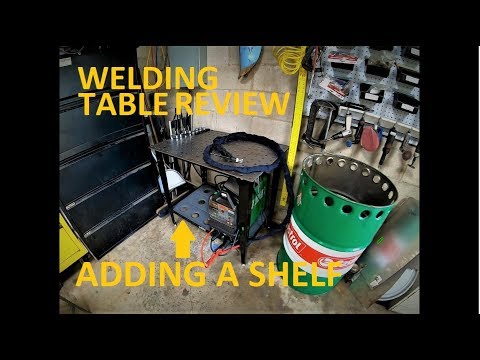 Klutch Welding Table Review And Adding Shelf Youtube