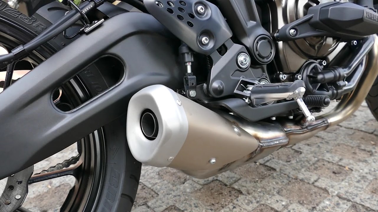 Yamaha MT07 Exhaust Sound with standard muffler YouTube