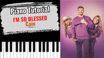 🎹I'M SO BLESSED by Cain (easy piano tutorial lesson free)