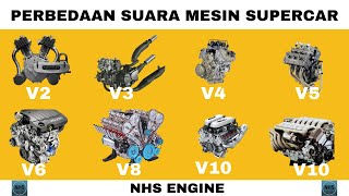 WAJIB DENGAR!!!! Perbedaan Suara Mesin V2 V3 V4 V5 V6 V8 10 V12 Supercar Kompilasi