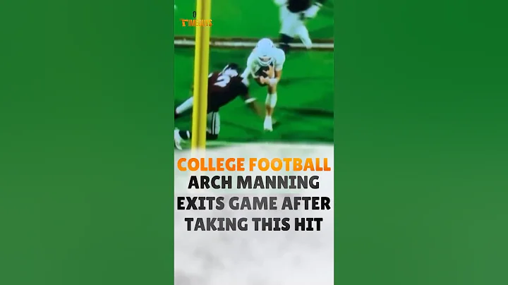 ARCH MANNING EXITS GAME AFTER TAKING THIS HIT